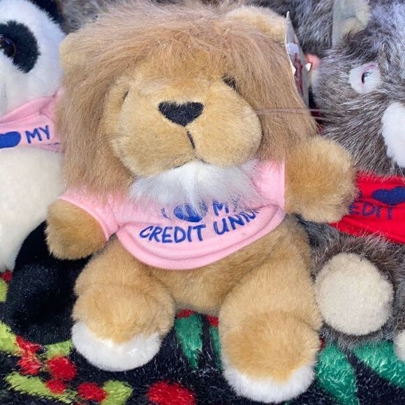 14 credit union promo plush Animal Banks lions tigers rabbits pandas all new wi - Picture 7 of 10